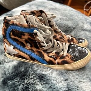 Golden goose high top, leopard print 36